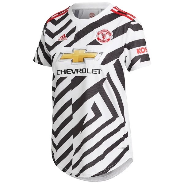 Camiseta Manchester United 3ª Kit Mujer 2020 2021 Blanco